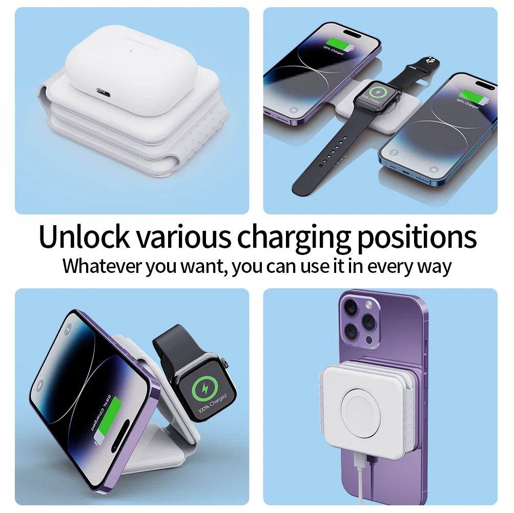 3-in-1 Magnetic Wireless Charger