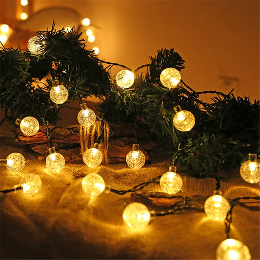 Solar Bubble Bead String Lights