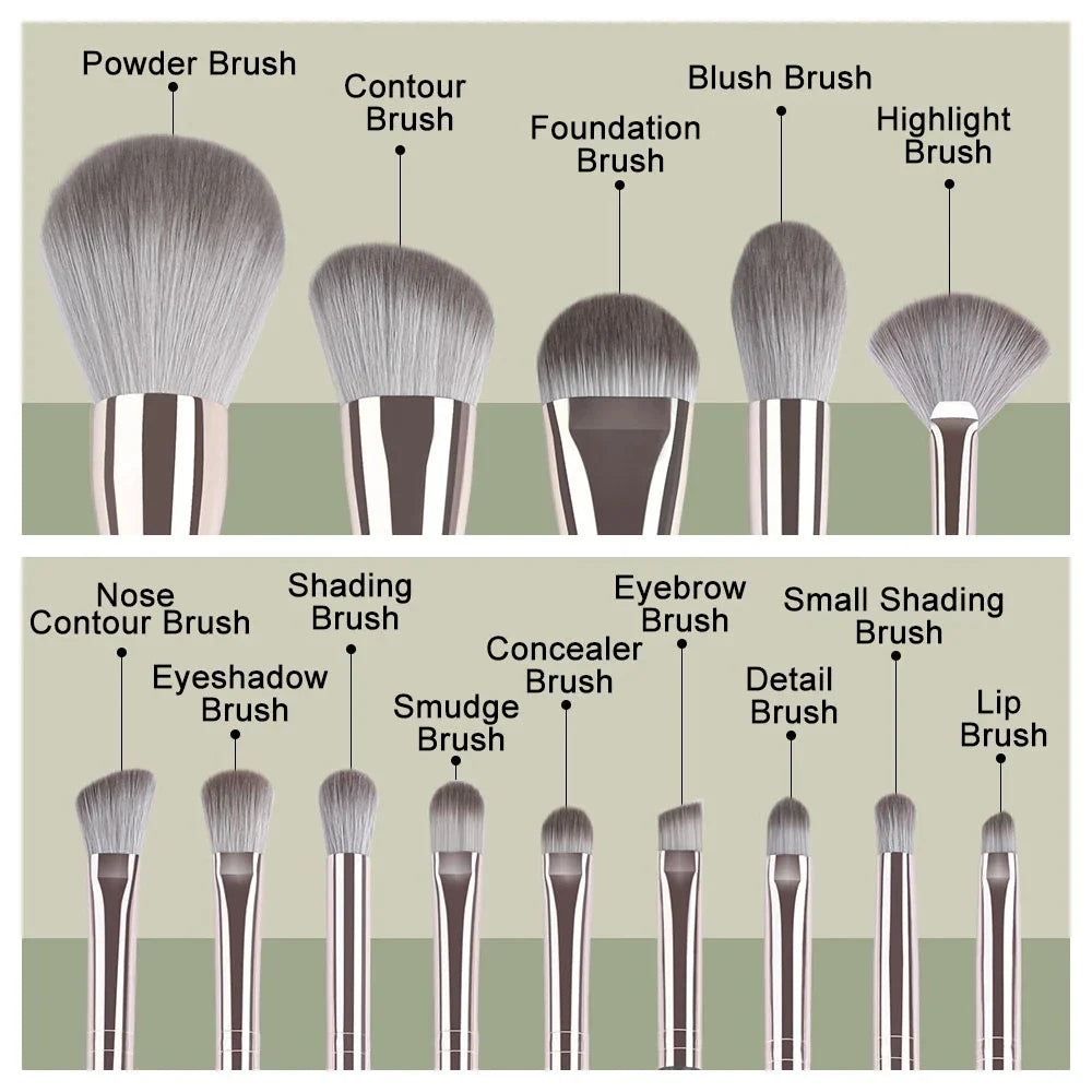 14-Piece Makeup Brush Set - Soft, Fluffy & Versatile Beauty Tools