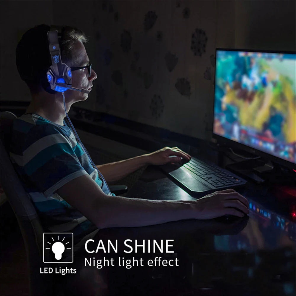 LED Gaming Headset with Microphone