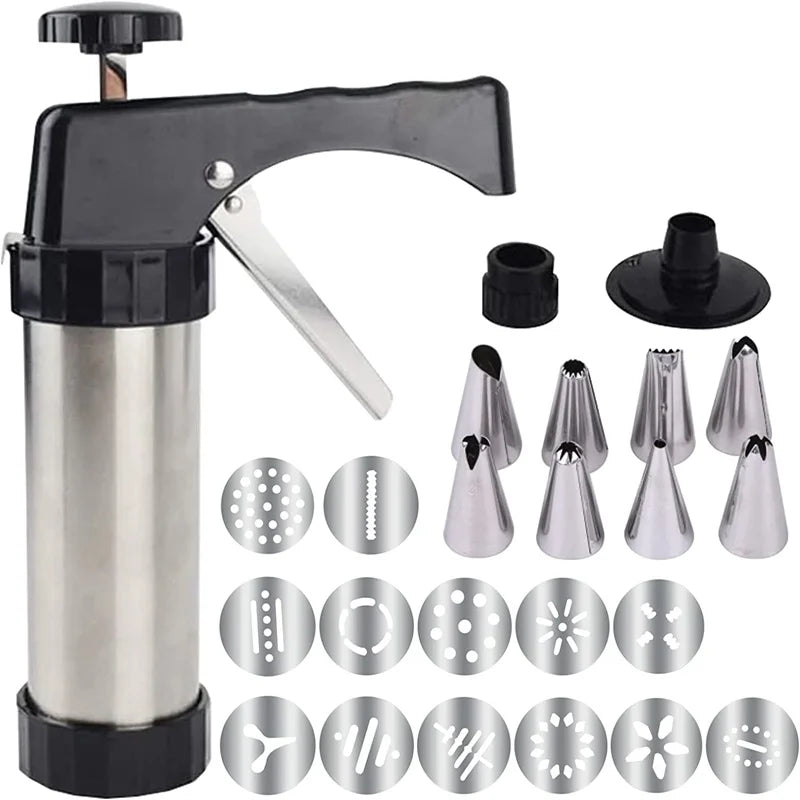 🎄 Christmas Stainless Steel Cookie & Cake Decorating Gun Set