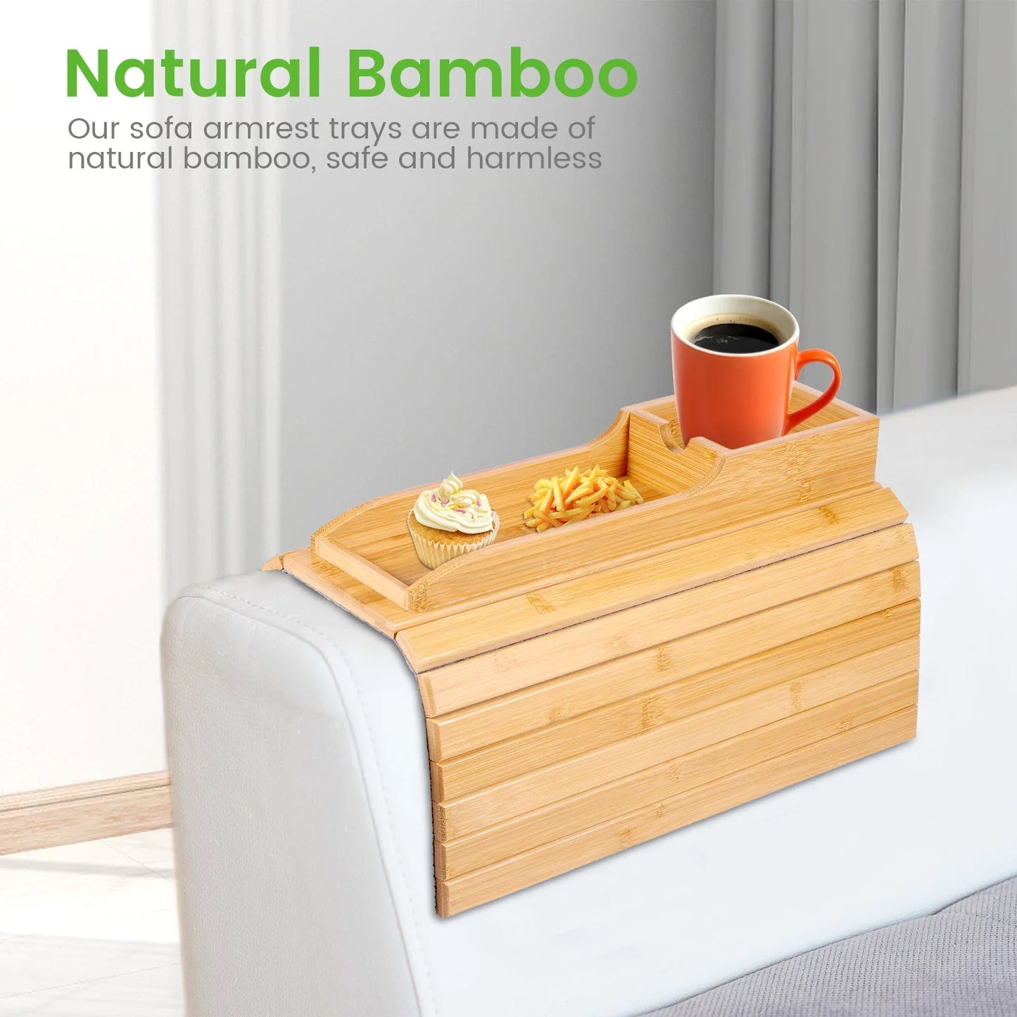 Foldable Couch Tray for Drinks and Snacks