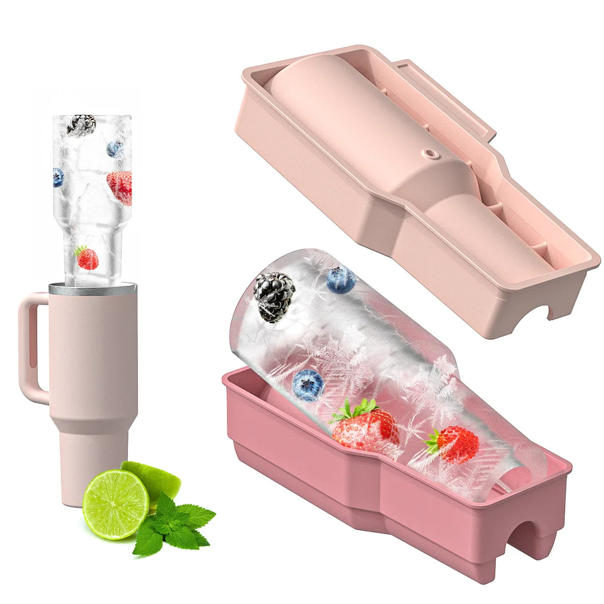 Silicone Ice Cube Mold for Stanley Cup – Cylinder-Shaped Ice Tray