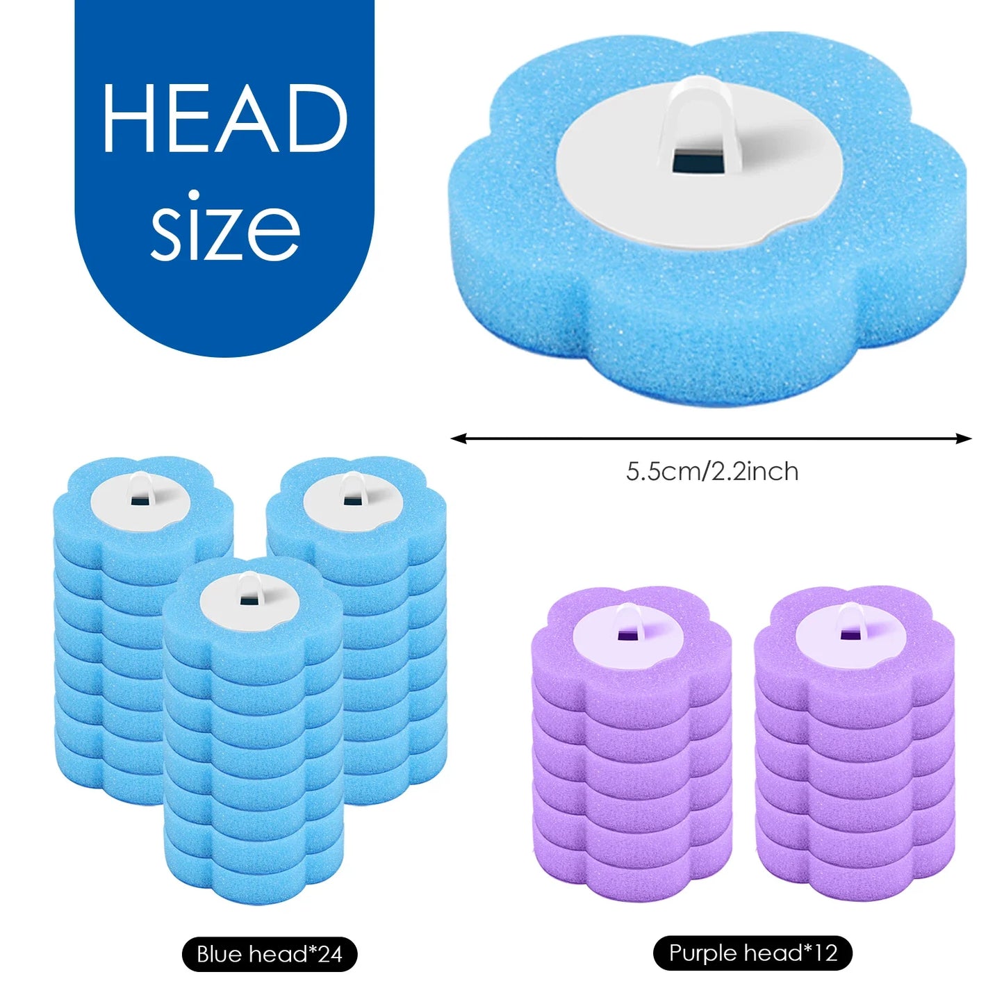 Toilet Wand Kit – 360° Cleaning Brush with 24 Disposable Heads