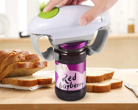AutoGrip Electric Bottle & Jar Opener – Hands-Free Battery-Powered Kitchen Tool