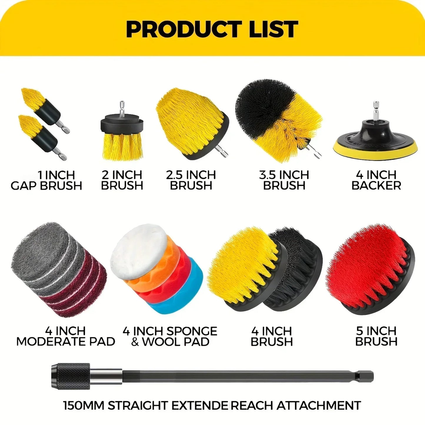 TurboScrub Pro 7-Piece Drill Brush Kit