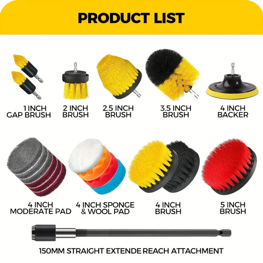 TurboScrub Pro 7-Piece Drill Brush Kit