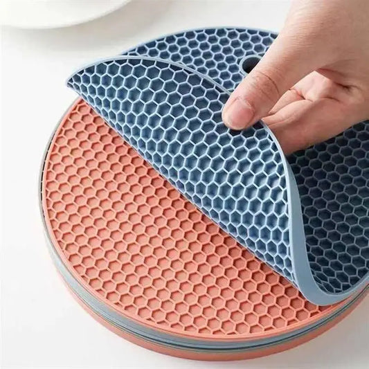 Multifunctional Kitchen Silicone Tableware Mat - Heat Resistant Coasters & Pot Holder