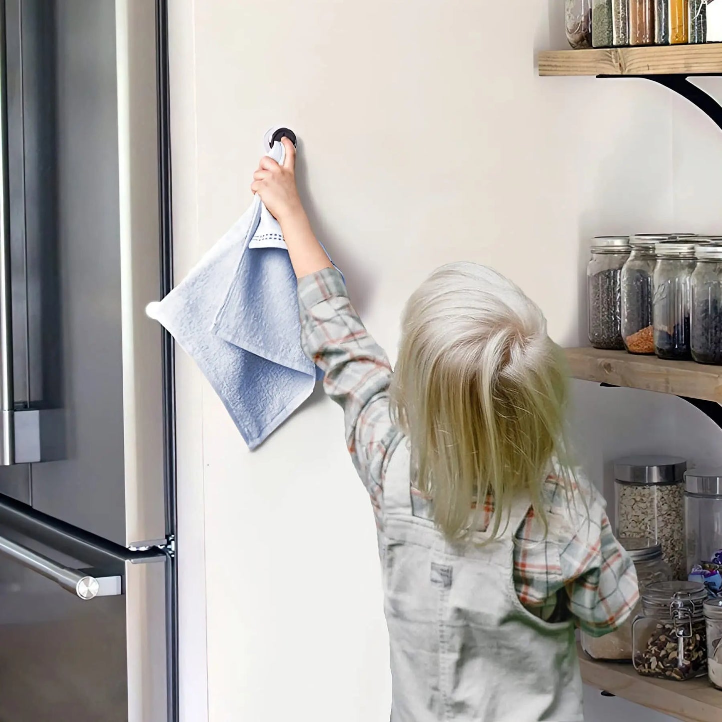 Adhesive Towel Plug Holder - Wall Mounted, Punch-Free Bathroom & Kitchen Organizer (3pcs)