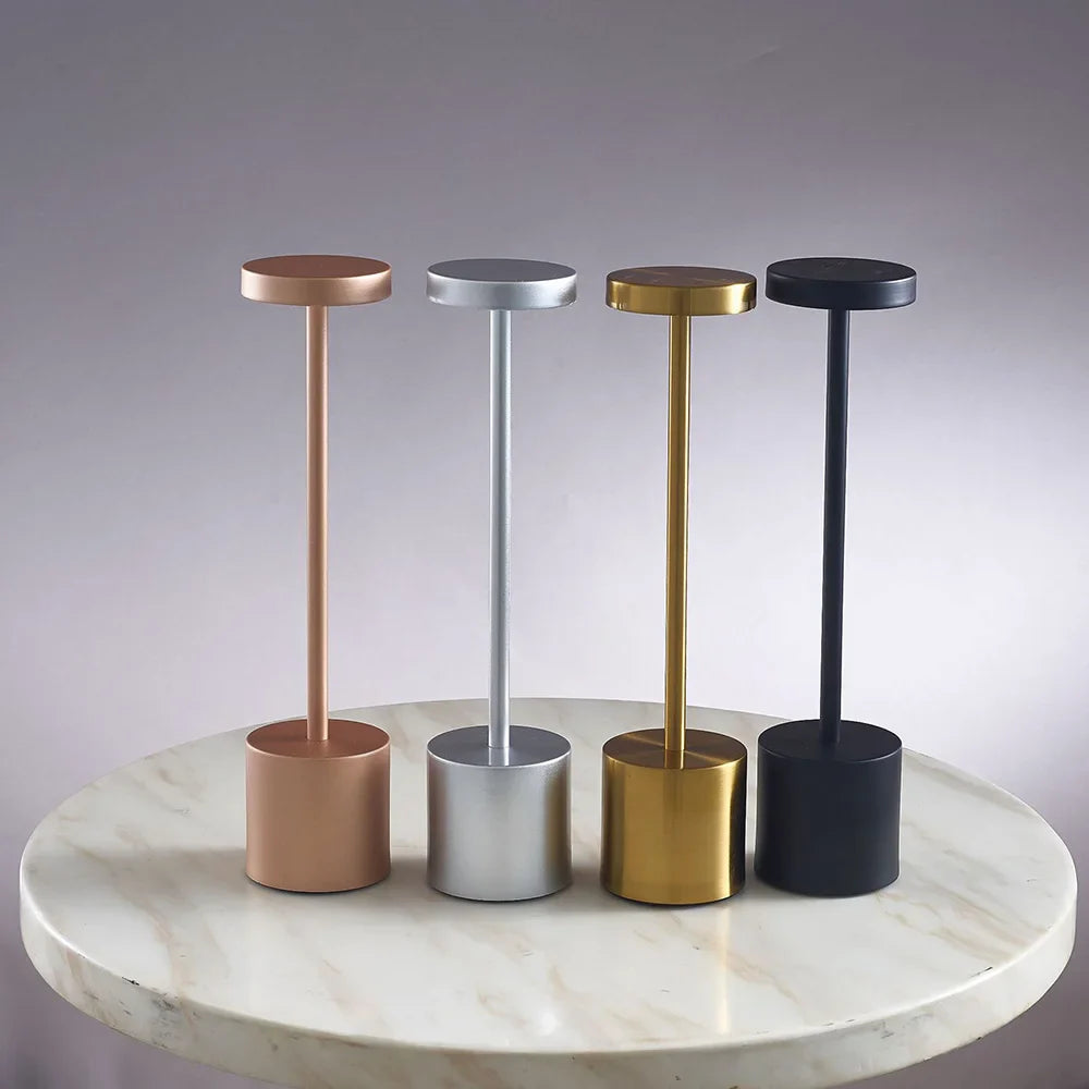 Classic Rechargeable Touch Table Lamp – Stepless Dimming & 3 Color Modes