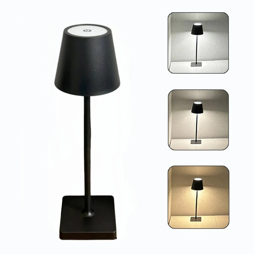 Wireless LED Table Lamp – Rechargeable Light with Touch Control