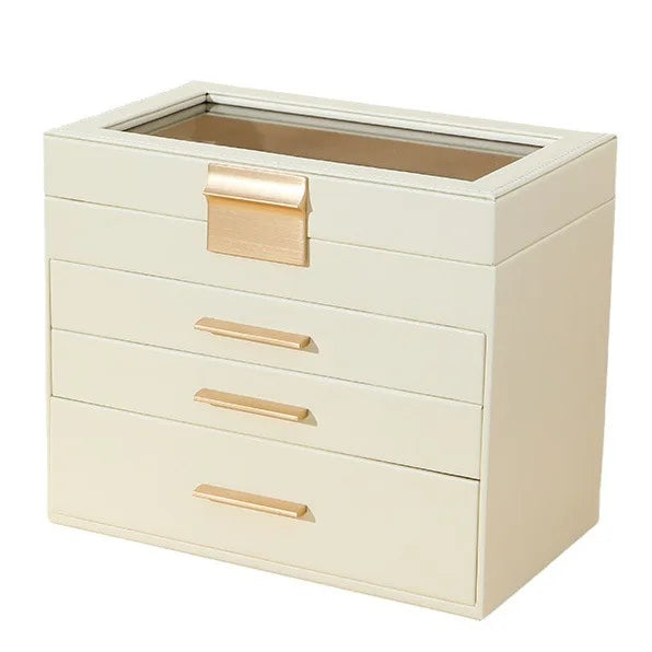 Aurora Gold Four-Layer Jewelry Organizer