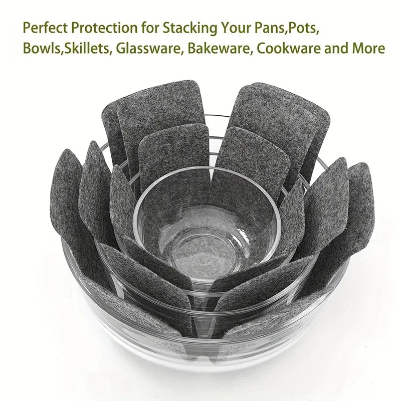 3 Pcs - Pot Pan Felt Protectors Set