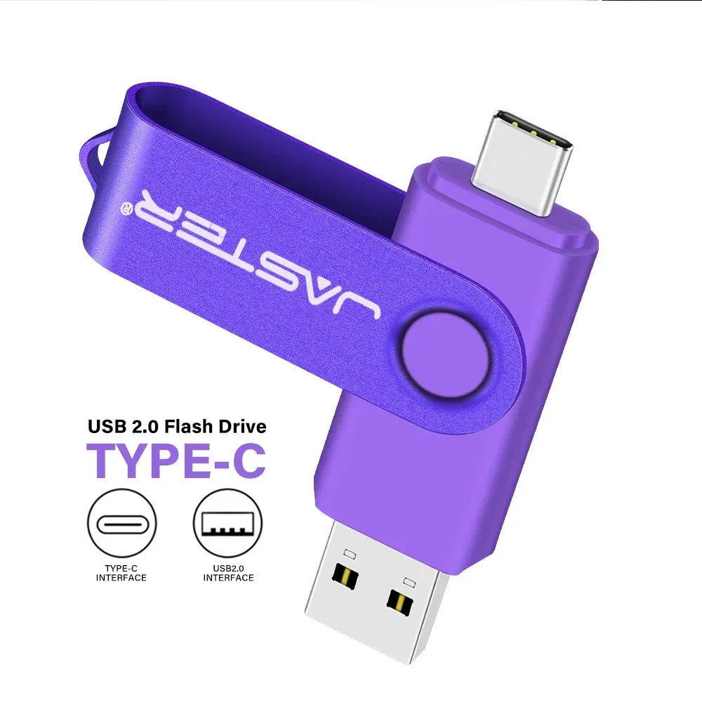 TYPE-C USB Flash Drive 128GB - Real Capacity Pen Drive with Free Key Chain