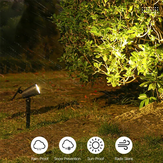 9-LED Solar Spotlights