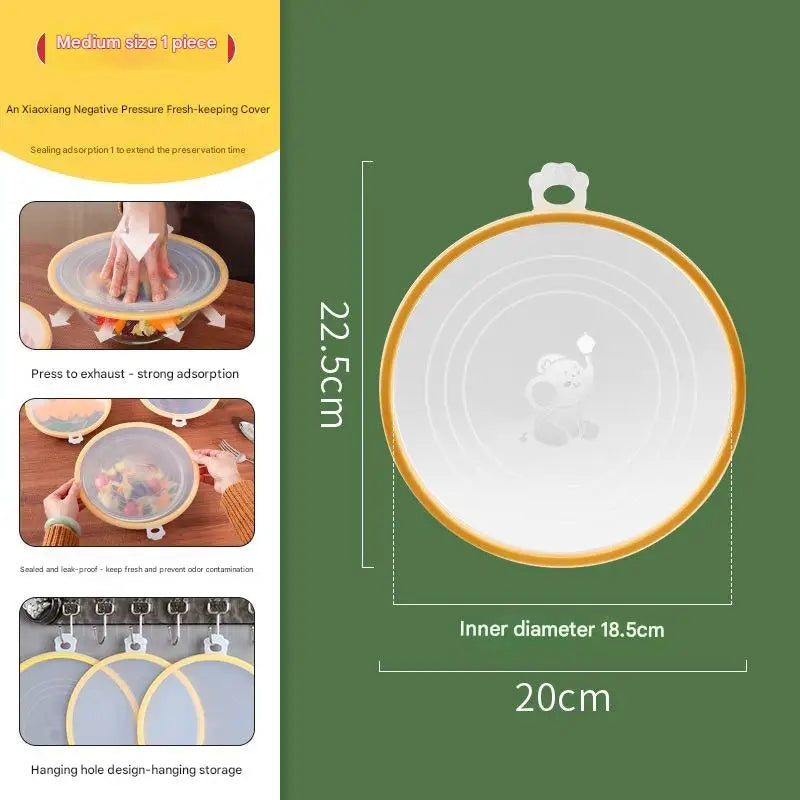 FlexiCover Silicone Stretch Lids with Hook – Reusable Food Covers
