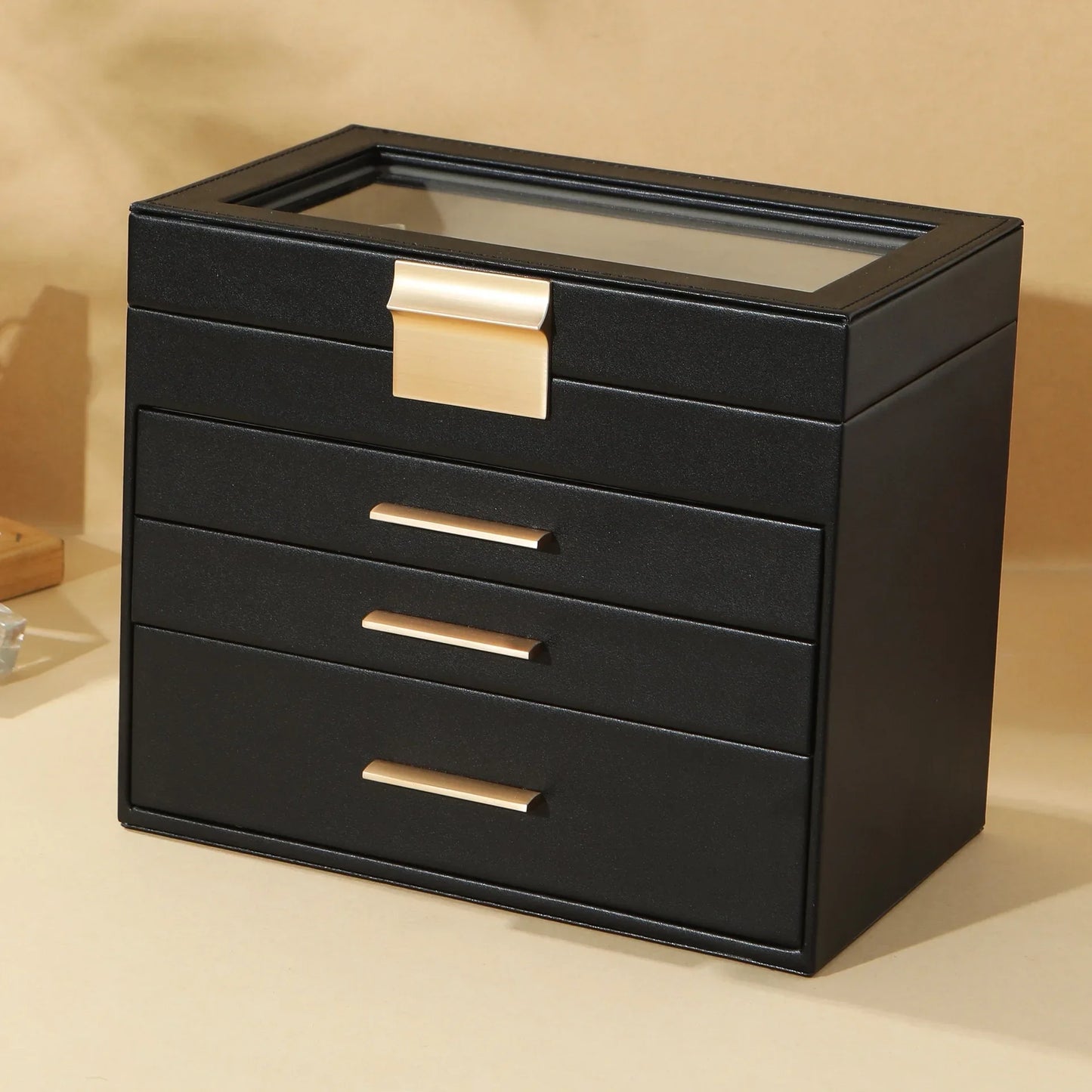 Aurora Gold Four-Layer Jewelry Organizer