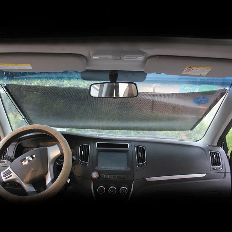 Retractable Sunshade Roller Curtain with Suction Cups