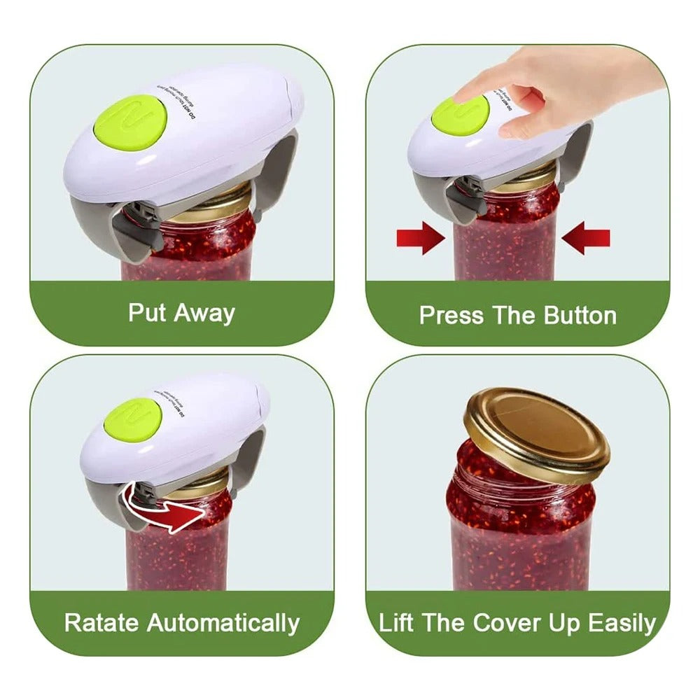 AutoGrip Electric Bottle & Jar Opener – Hands-Free Battery-Powered Kitchen Tool
