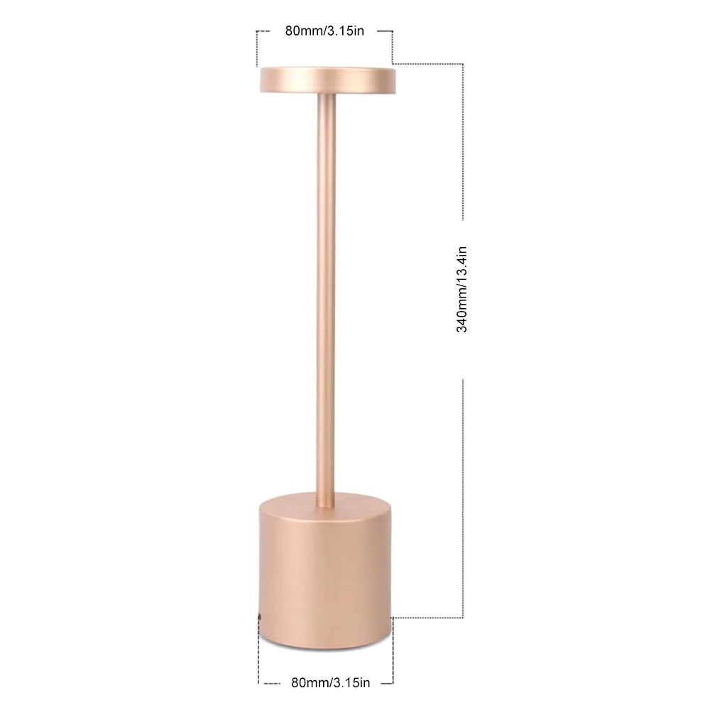 Classic Rechargeable Touch Table Lamp – Stepless Dimming & 3 Color Modes