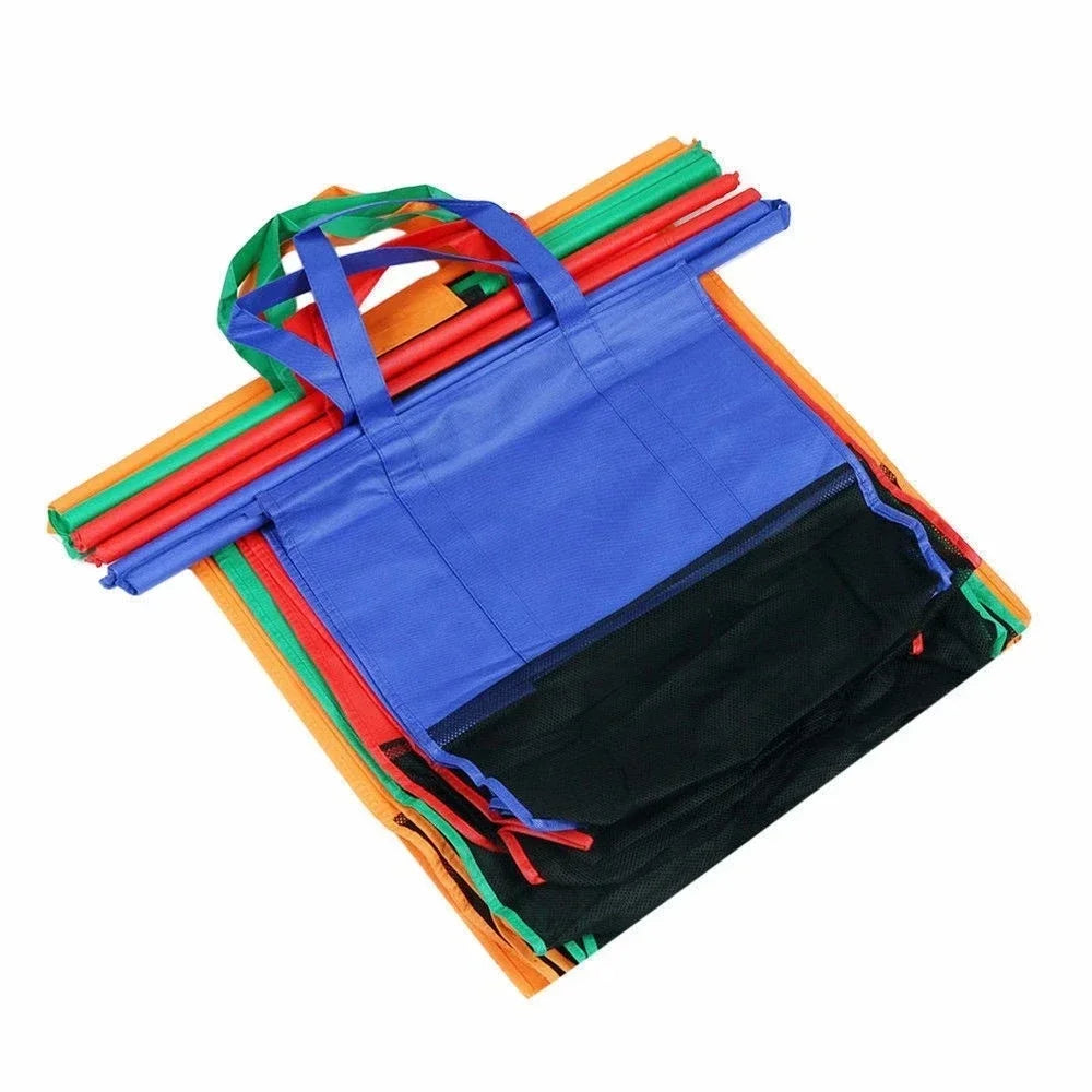 Foldable Trolley Bags – 4 Pcs Reusable Shopping Storage Set