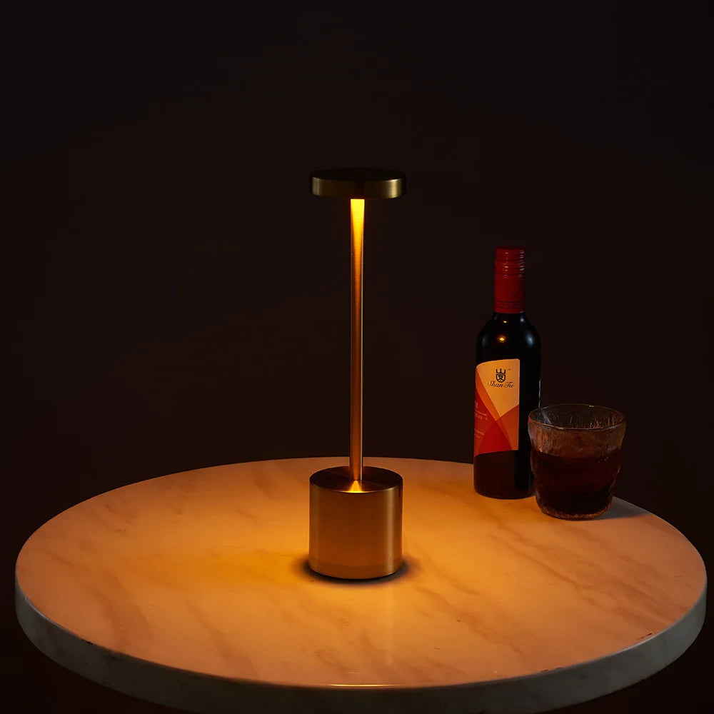 Classic Rechargeable Touch Table Lamp – Stepless Dimming & 3 Color Modes
