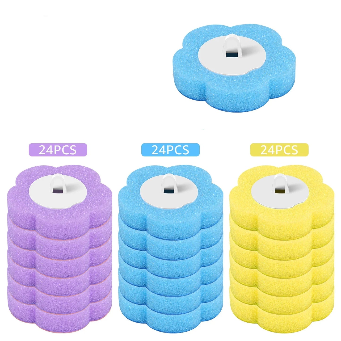 Toilet Wand Kit – 360° Cleaning Brush with 24 Disposable Heads