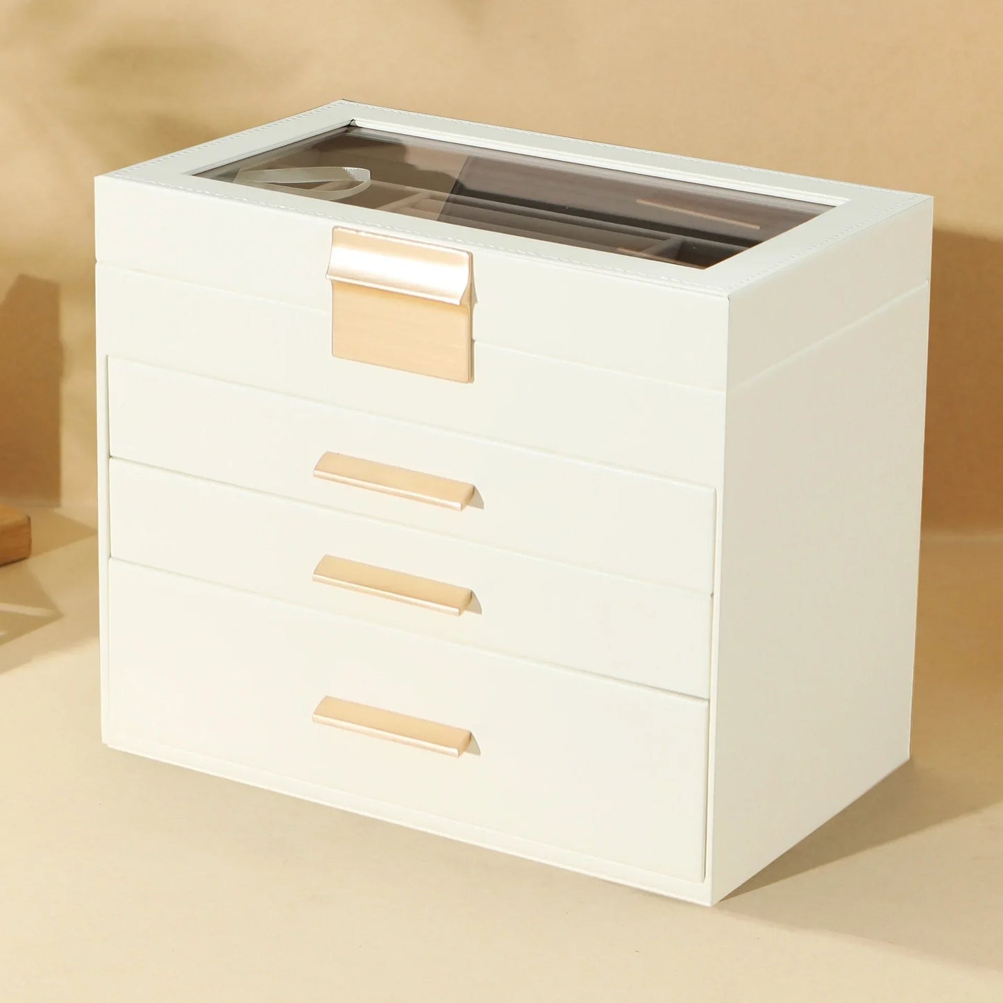 Aurora Gold Four-Layer Jewelry Organizer