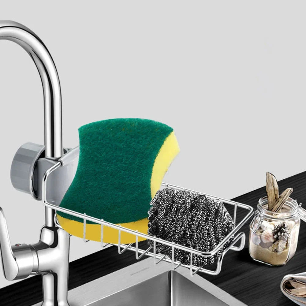 Adjustable Rotatable Faucet Storage Rack