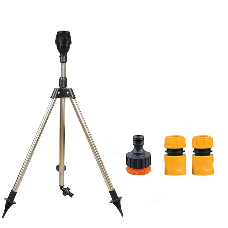 360° Garden Rotating Sprinkler – Stainless Steel Tripod Set