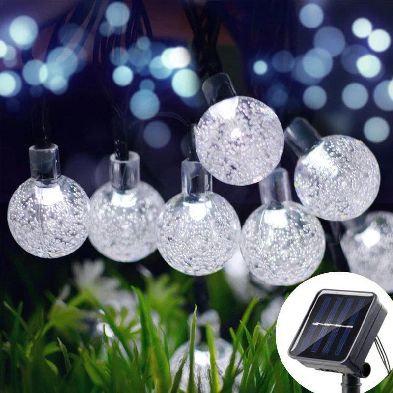 Solar Bubble Bead String Lights