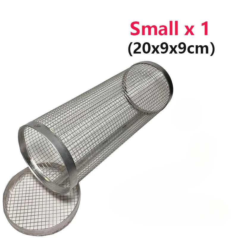 Barbecue Grill Grate Rolling Basket