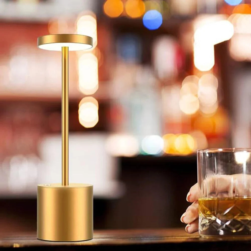 Classic Rechargeable Touch Table Lamp – Stepless Dimming & 3 Color Modes