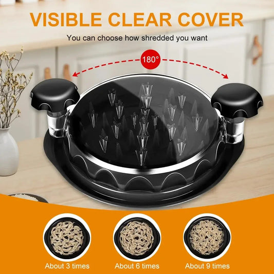 QuickPull Chicken Shredder Tool – Easy Meat Shredding with Lid