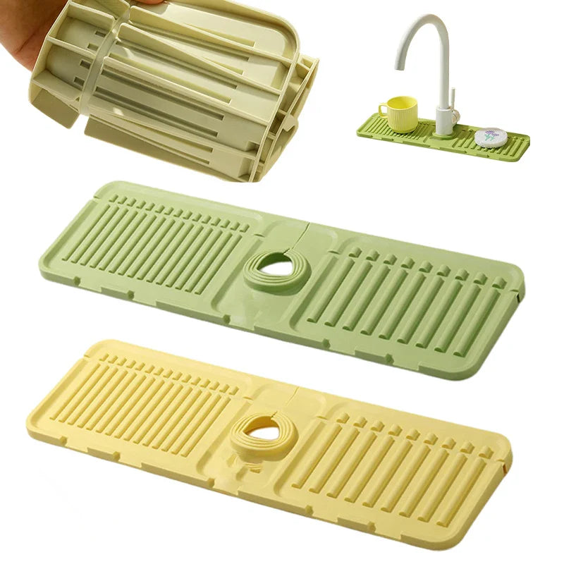 Kitchen Silicone Sink Faucet Mat - Splash Guard & Absorbent Protector for Your Sink