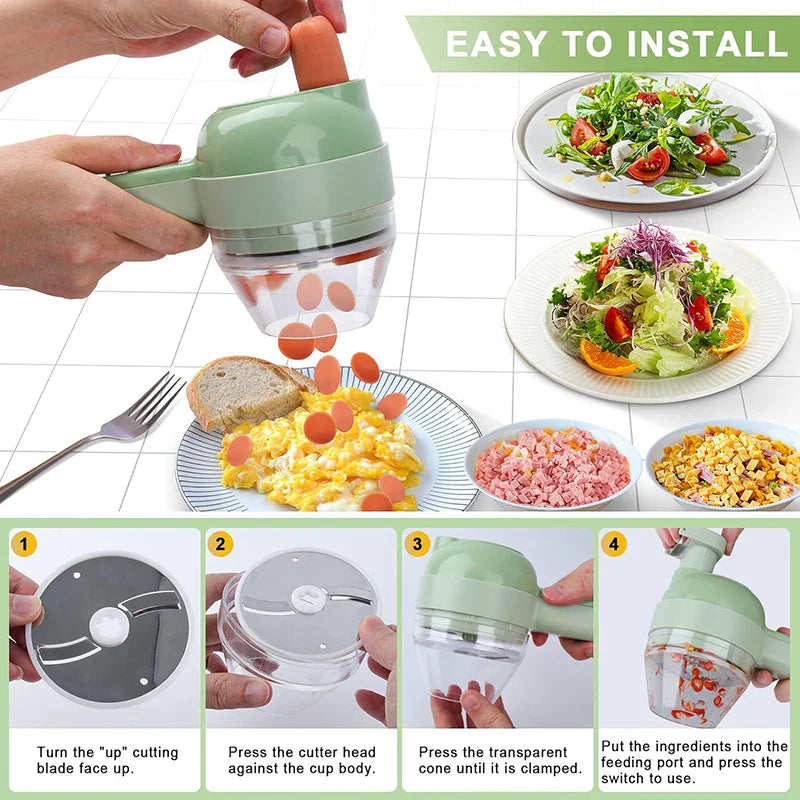 5 in 1 Electric Vegetable Cutter Set