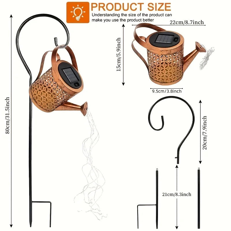 Solar Watering Can Lantern