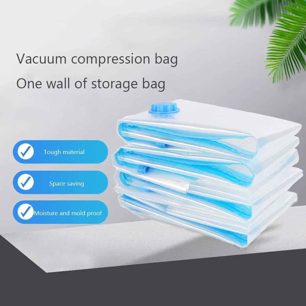 4PCS Reusable Vacuum Storage Bags with Hand Pump