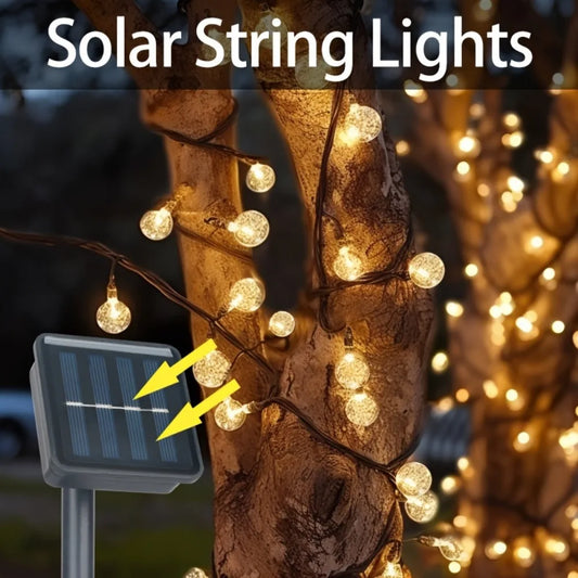 Solar Crystal Light String – LED Outdoor Decoration