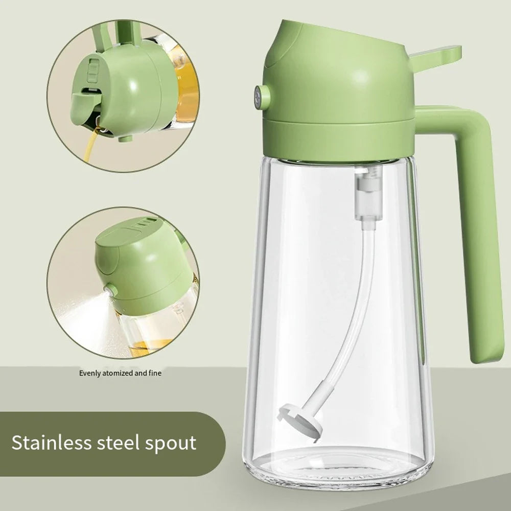 2-in-1 Glass Oil Spray Bottle