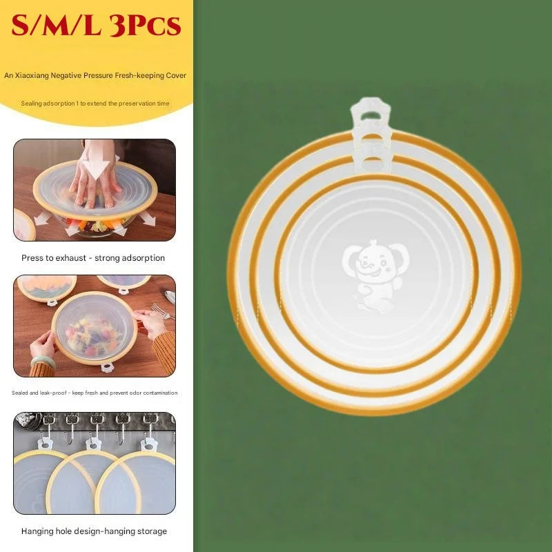 FlexiCover Silicone Stretch Lids with Hook – Reusable Food Covers