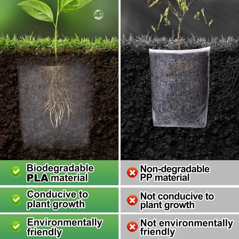 Biodegradable Grow Bags – Non-Woven Nursery Seedling Pots