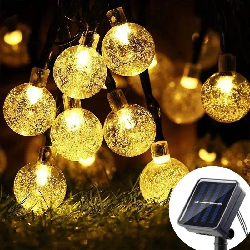 Solar Bubble Bead String Lights