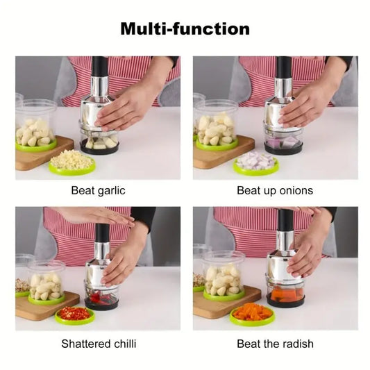 SwiftPress Manual Food Chopper & Garlic Crusher