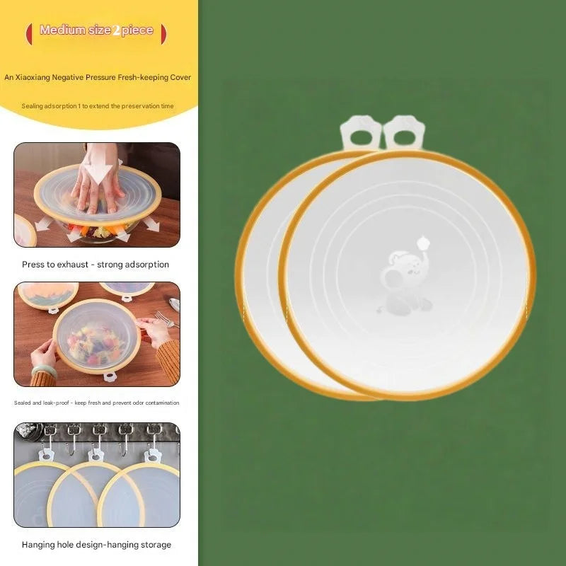 FlexiCover Silicone Stretch Lids with Hook – Reusable Food Covers