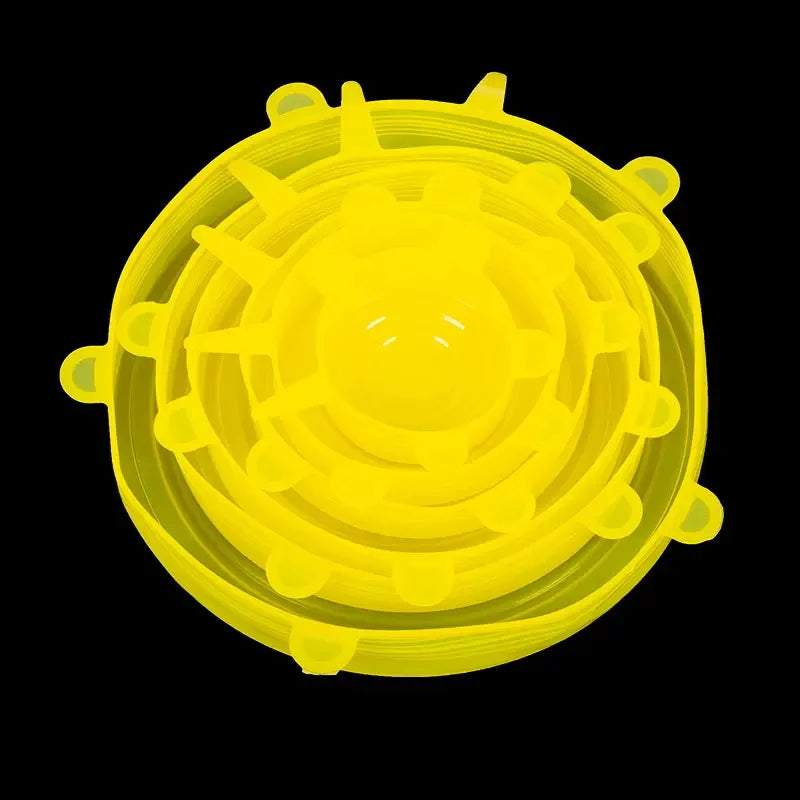 FreshSeal Reusable Silicone Stretch Lids – 6-Piece Set