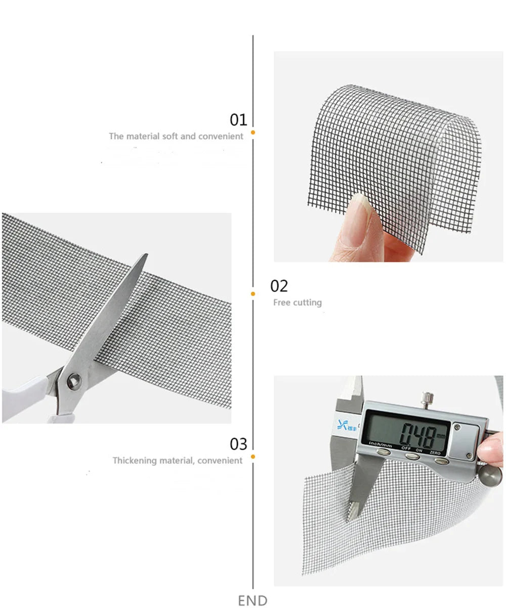 Waterproof Window Screen Repair Tape – Self-Adhesive Anti-Mosquito Mesh Patch