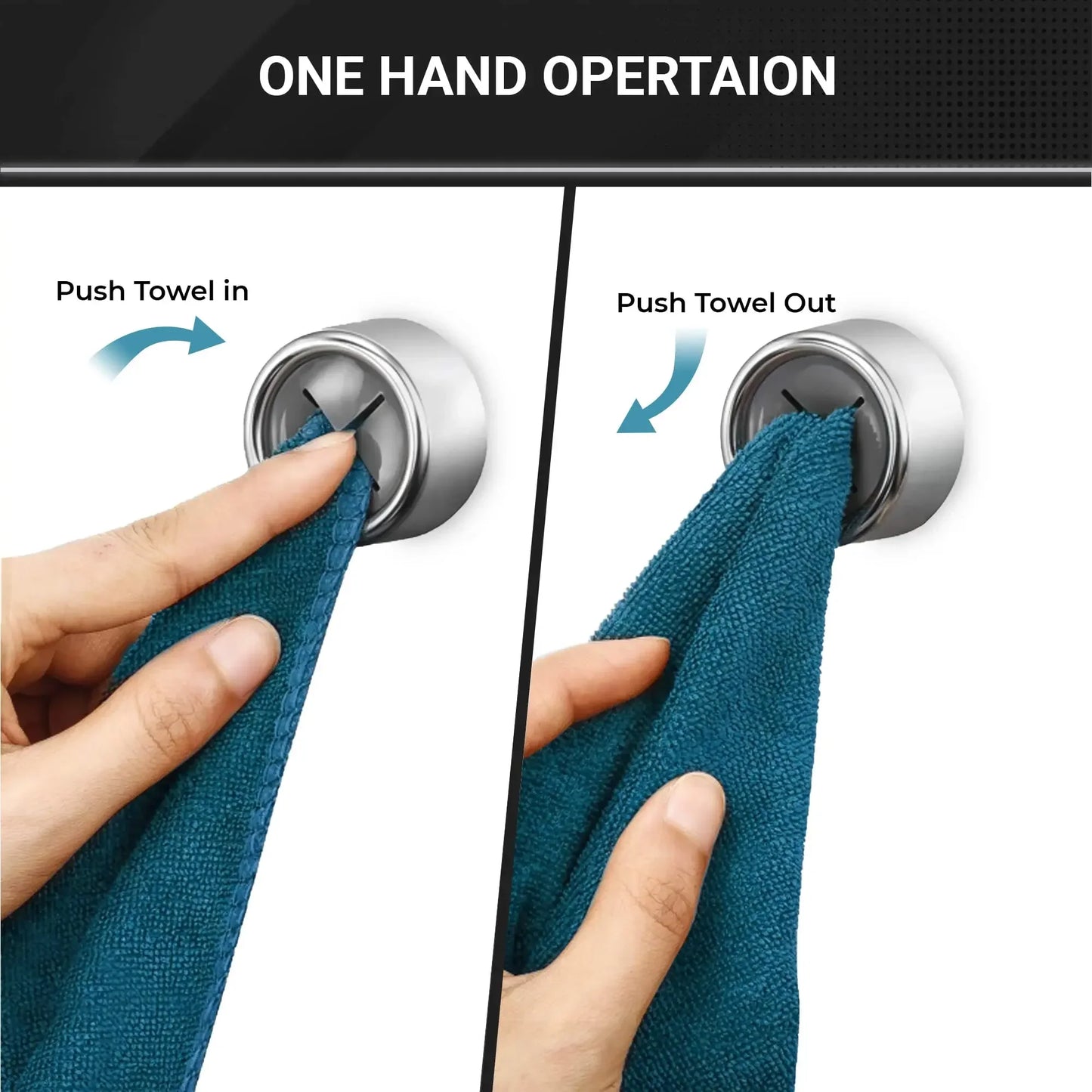 Adhesive Towel Plug Holder - Wall Mounted, Punch-Free Bathroom & Kitchen Organizer (3pcs)