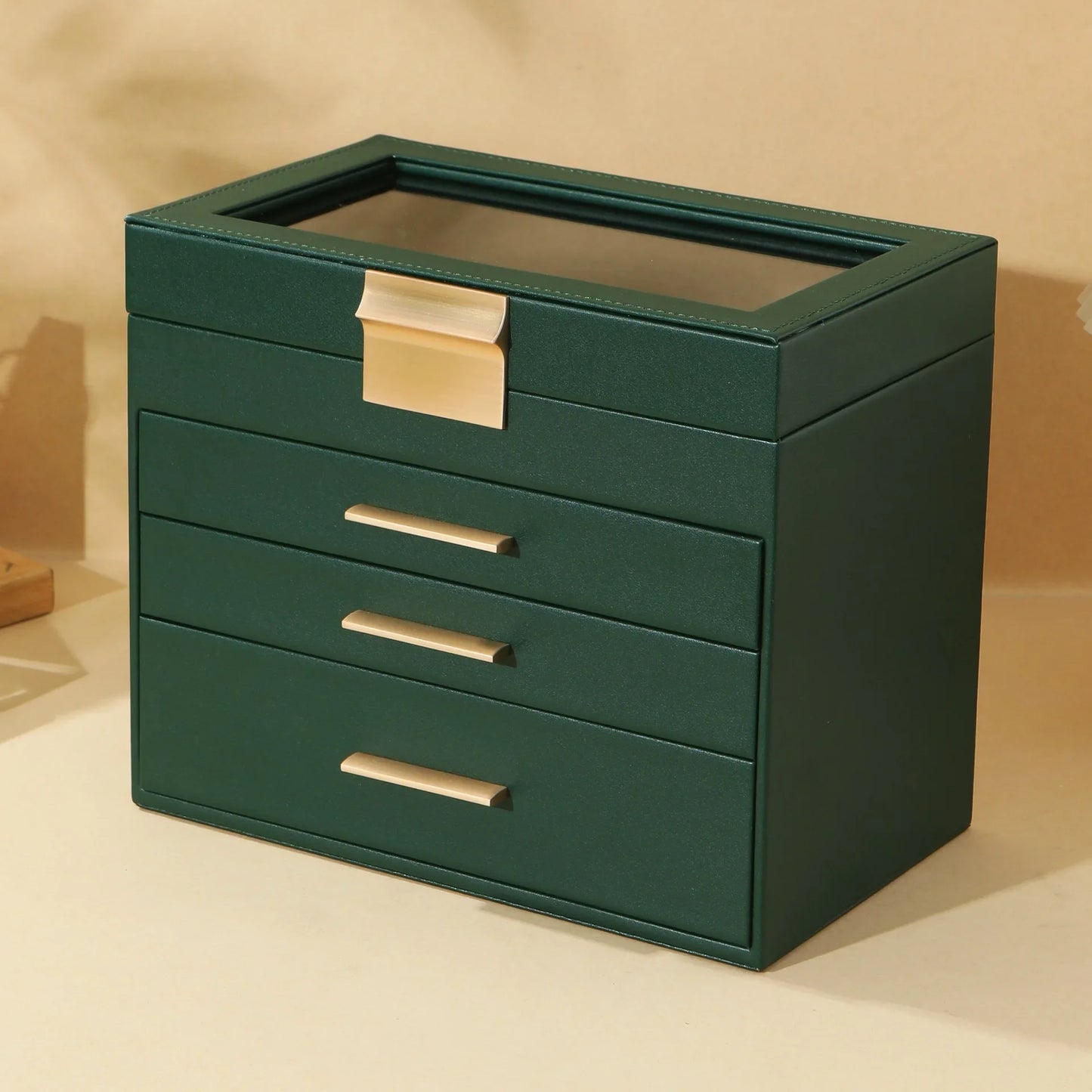 Aurora Gold Four-Layer Jewelry Organizer