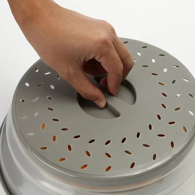 Microwave Splatter Cover - Heating Folding Silicone Lid for Cooking & Fresh Keeping